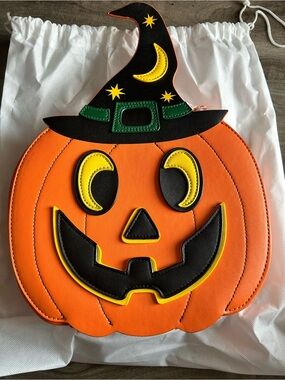 Backstitch Bruja Pumpkin Witch Convertible Backpack Purse